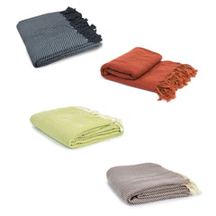 Herringbone Acrylic Throw Heather
