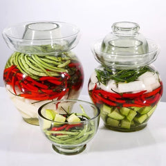 Premium Chinese and Korean Fermentation Pickle Glass Jar Kimchi Sauerkraut Canisters & Jars Large 7.5L