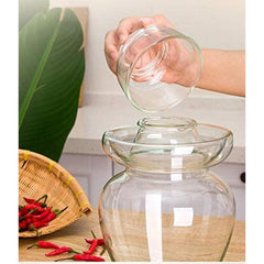 Premium Chinese and Korean Fermentation Pickle Glass Jar Kimchi Sauerkraut Canisters & Jars Large 7.5L