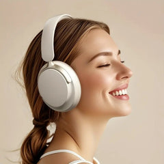 JR SY-T7 Bluetooth 5.4 Over-Ear Headset Wireless Headphones with Noise Cancelling Mic (Light Blue)