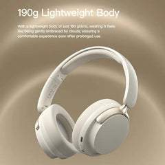 JR SY-T7 Bluetooth 5.4 Over-Ear Headset Wireless Headphones with Noise Cancelling Mic (Light Blue)