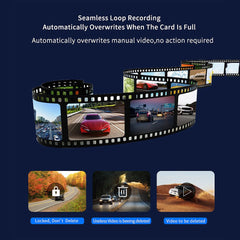 4K+2.5K Dual Dash Cam with WiFi GPS ADAS, Front and Rear Car Camera Recorder with 32GB Card