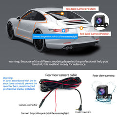 10” 4K Mirror Dash Cam, 2K Rear Camera, WiFi GPS ADAS BSD, Stream Media, 64GB Included