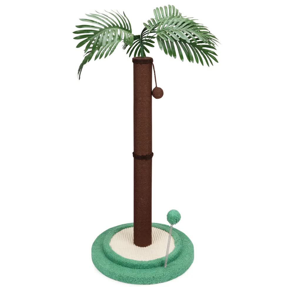 palm tree cat scratching post VaKa Cat Tree Scratching Post Large Palm Tree Cat Post Dangling Balls – Yarra Supply