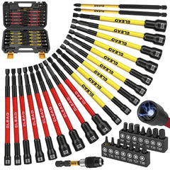 35Pcs Long Magnetic Nut Driver Bit Set Nut Driver Metric & SAE Screwdriver Bits