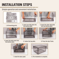 10Pcs Premium Acrylic Shoe Box Sneaker Display Storage Case Boxes Magnetic Door Au