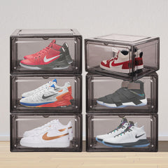 20Pcs Premium Acrylic Shoe Box Sneaker Display Storage Case Boxes Magnetic Door Au