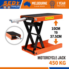 Motorcycle Jack 450KG Scissor Motor Bike Lift Stand Hoist Mini Motorbike Quad