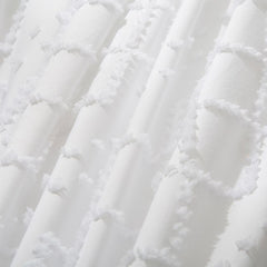 Tufted Boho Embroidery Quilt/Doona/Duvet Cover Set - White - King Size