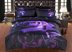 Rose Double Size Quilt/Duvet Cover Set