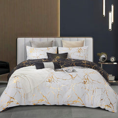 Adana Reversible Super King Size Bed Quilt/Duvet Cover Set