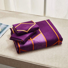Erena Purple Quilt/Doona/Duvet Cover Set - Super King Size