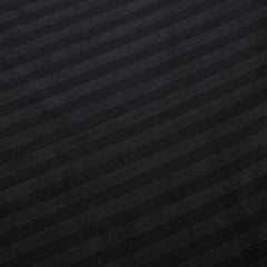 1000TC Ultra Soft Striped King Size Black Duvet Quilt Cover Set