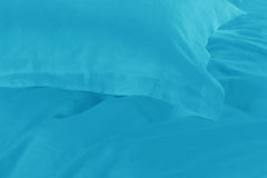 1000TC Tailored Queen Size Light Blue Duvet Quilt Cover Set