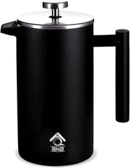 Black French Press Coffee Maker 350ml with Coffee Bean Can + Extra Filter Gift Set