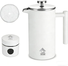 French Press Coffee Maker 350ml with Coffee Bean Can + Extra Filter Gift Set