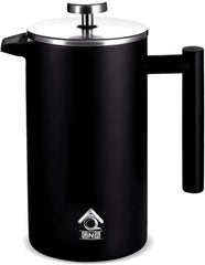 Black French Press Coffee Maker Plunger 1000ml