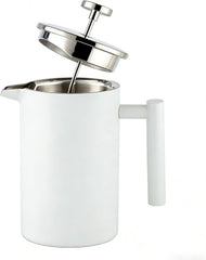 White French Press Coffee Maker Plunger 1000ml