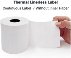 6 Rolls Linerless Printing Label Paper 80 mm × 52 m for Takeaway Shop Restaurant