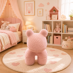 Lamb Stool Chair Pink