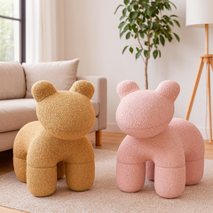 Lamb Stool Chair Pink