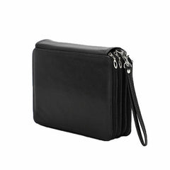 168 Slots Large Capacity Pencil Case Foldable Pen Bag Make Up Storage Organizer - Purple