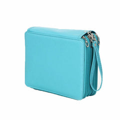 168 Slots Large Capacity Pencil Case Foldable Pen Bag Make Up Storage Organizer - Rose Red
