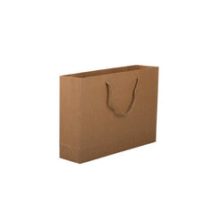 50X Kraft Paper Bags Gift Shopping Carry Craft Brown Bag With Handles - 50PCS  17*24*10CM