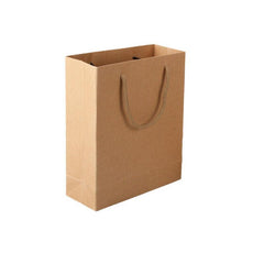 50X Kraft Paper Bags Gift Shopping Carry Craft Brown Bag With Handles - 50PCS  17*24*10CM