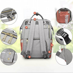 Luxury Multifunctional Diaper Nappy Backpack Maternity Mummy Changing Bag - Black