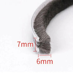 10M Hairy Seal Brush for Door & Window Draught Exclusion - 5x6mm(10M)