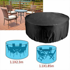 Outdoor Furniture Round 1.28M/1.85M/2.3M Cover Waterproof Garden Table Shelter - 230*110cm