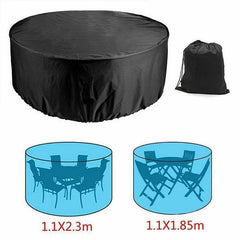 Outdoor Furniture Round 1.28M/1.85M/2.3M Cover Waterproof Garden Table Shelter - 230*110cm