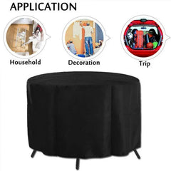 Outdoor Furniture Round 1.28M/1.85M/2.3M Cover Waterproof Garden Table Shelter - 230*110cm