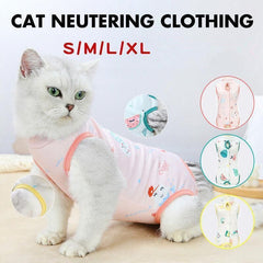 Pet Cat Postoperative Recovery Suit Pet Surgery Clothing Sterilization Weaning Pink - S( Bust: 33cm Length: 21cm)