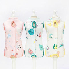 Pet Cat Postoperative Recovery Suit Pet Surgery Clothing Sterilization Weaning Pink - S( Bust: 33cm Length: 21cm)