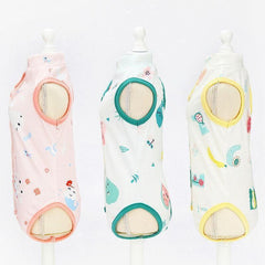 Pet Cat Postoperative Recovery Suit Pet Surgery Clothing Sterilization Weaning Pink - S( Bust: 33cm Length: 21cm)