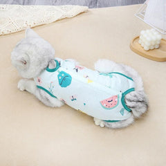 Pet Cat Postoperative Recovery Suit Pet Surgery Clothing Sterilization Weaning Pink - S( Bust: 33cm Length: 21cm)