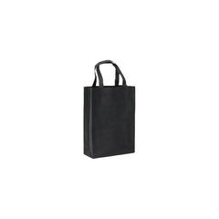 100PCS Reusable Non Woven Shopping Bags Eco Friendly Washable Tote Bags Black - 41X35X12CM
