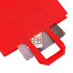 100PCS Reusable Non Woven Shopping Bags Eco Friendly Washable Tote Bags Red - 41X35X12CM