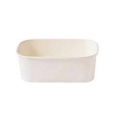 Kraft Paper Bowl for Takeaway Leak-Proof Disposable Food Container - White-1000ml-300pcs
