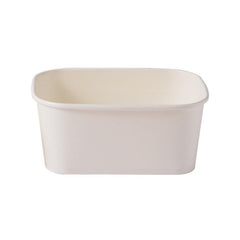 Kraft Paper Bowl for Takeaway Leak-Proof Disposable Food Container - White-1000ml-300pcs