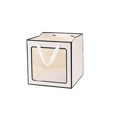 20PCS Open Window for Flower Doll Wedding Gift Transparent Square Packaging Bag - Black 30-30-30cm