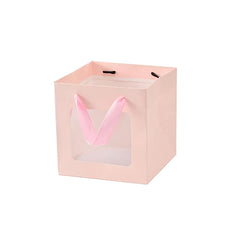 20PCS Open Window for Flower Doll Wedding Gift Transparent Square Packaging Bag - Black 30-30-30cm