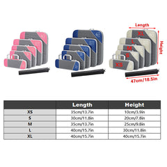 6PCS Compression Packing Cubes Expandable Luggage Storage Bag Travel Packing Bag - Pink