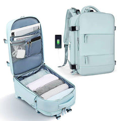 Waterproof Travel Backpack Outdoor Sports Shoulder Bag Hiking Camping Daypack - Purple