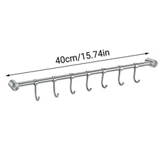 2PCS 304 Stainless Steel Bathroom Towel Hook Wall Mounted Clothes Kitchen Hanger