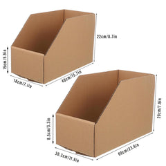 10pcs Slanted Display Boxes for Sorting Organising Storage Containers Organizer - 60cm x 30cm x 20cm