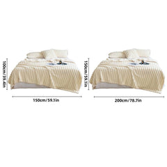 Plush Blanket Leisure Blanket Autumn Winter Warm Nap Throw Soft Cozy - Khaki-150x200cm