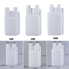 250-1000ml Plastic Twin Chamber Bottle with Tamper Evident Cap for Chemical Liquids - 10Pcs 500ml